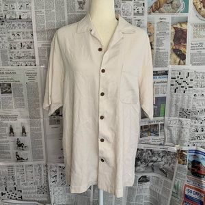 Tommy Bahama Silk Beige Button Down